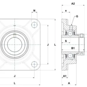 Zespół z oprawą żeliwną UCF 207 M10x1 SNR Tani